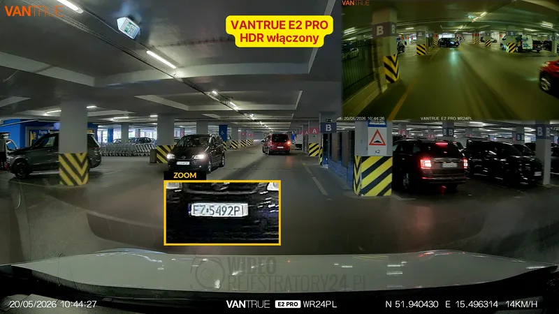 jakość nagrań 4K z kamery samochodowej vantrue e2 pro